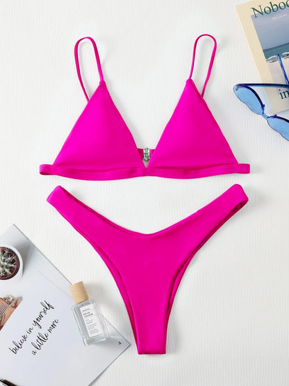 Oceva Summer Beach Triangle High Cut Bikini