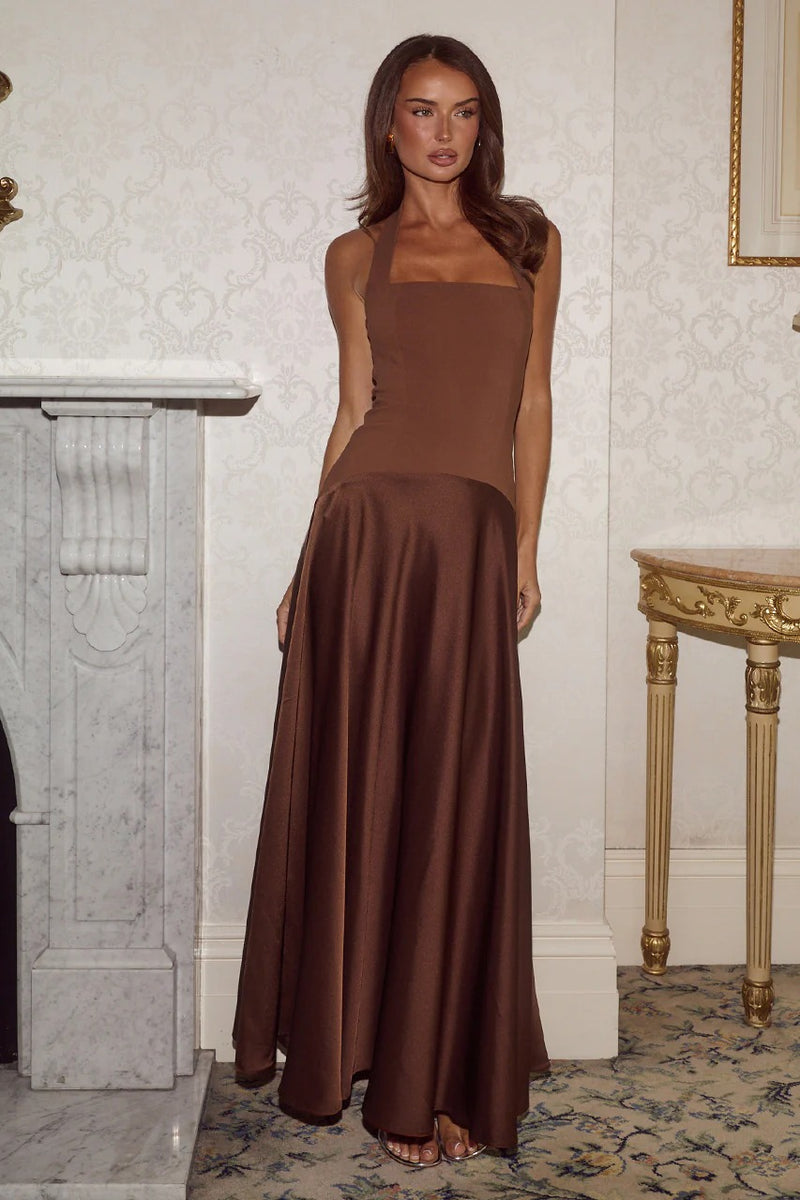 Odina Maxi Dress - Chocolate