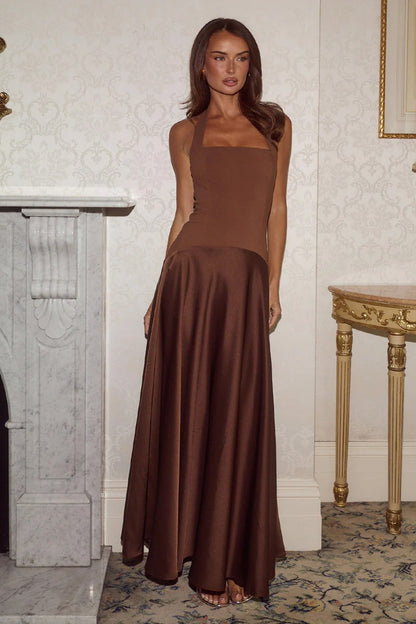 Odina Maxi Dress - Chocolate