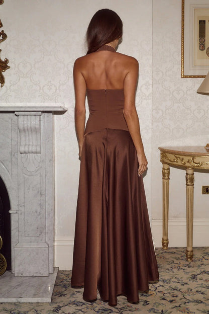Odina Maxi Dress - Chocolate