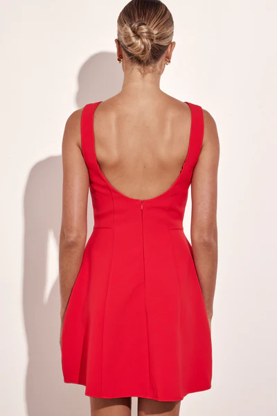 Opal Mini Dress - Red - SHOPJAUS - JAUS