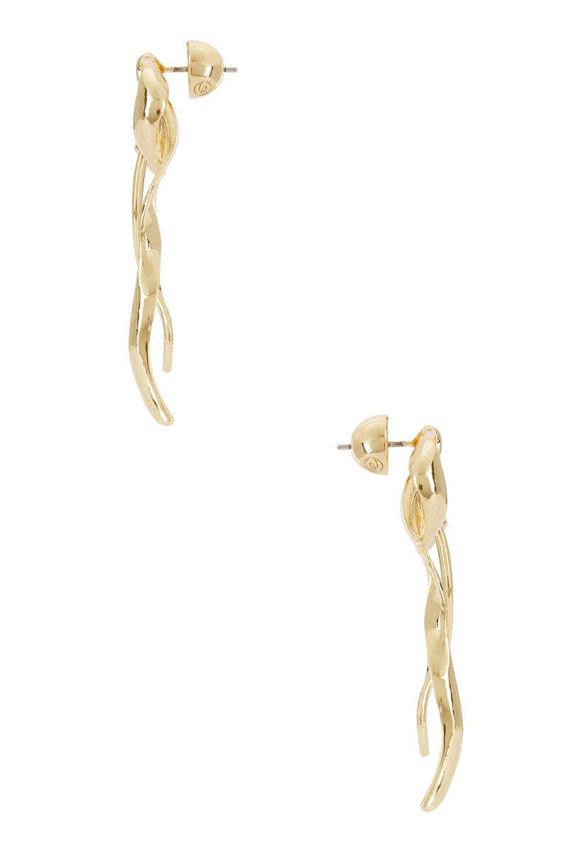 Organic Bow Earrings - 18k Gold Plated - SHOPJAUS - JAUS