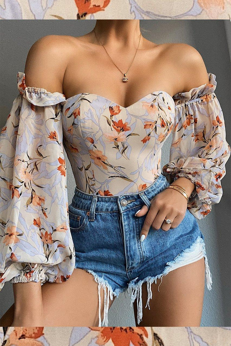 Oriana Bodysuit - Lilac Floral - JAUS