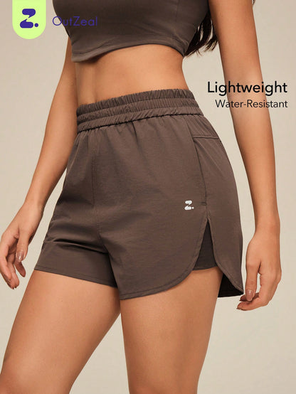 OutZeal Women Outdoor Shorts Gym Workout Elastic Waist Mesh Panel Running Shorts Summer