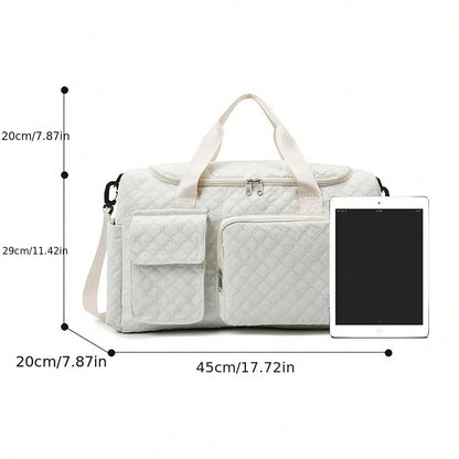 Oxford Cloth Travel Bag Single Shoulder Portable Portable Storage Bag Large Capacity New Diamond Lattice Clothing Storage Bag