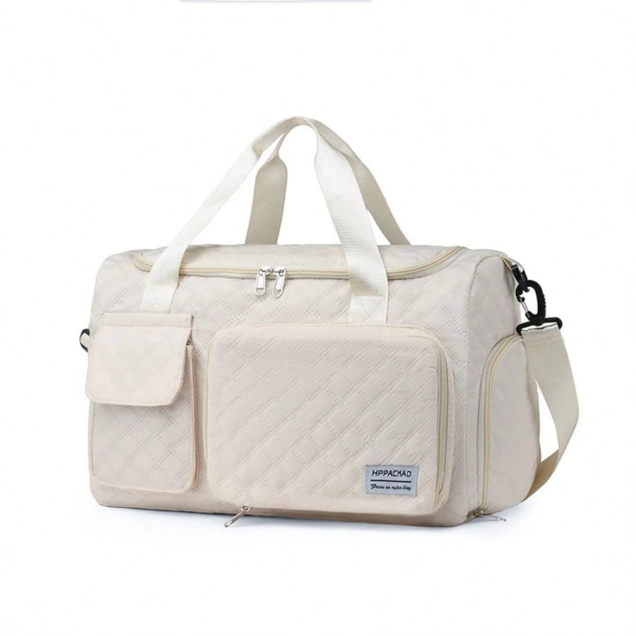 Oxford Cloth Travel Bag Single Shoulder Portable Portable Storage Bag Large Capacity New Diamond Lattice Clothing Storage Bag
