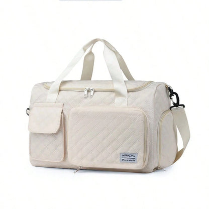 Oxford Cloth Travel Bag Single Shoulder Portable Portable Storage Bag Large Capacity New Diamond Lattice Clothing Storage Bag