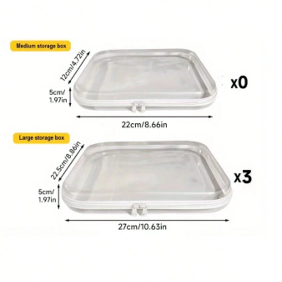 Pack Clear Hard Shell High Quality Plastic Zipper Case Suitable For Travel Essentials, RFID Blocking Suitable For Wipes, Clothes, Makeup & Toiletry Organizer Box With Cover, Storage Pouch For, Gym, Me