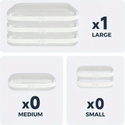 Pack Clear Hard Shell High Quality Plastic Zipper Case Suitable For Travel Essentials, RFID Blocking Suitable For Wipes, Clothes, Makeup & Toiletry Organizer Box With Cover, Storage Pouch For, Gym, Me