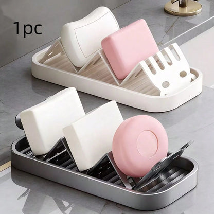 Panda Wave Soap Holder, Kitchen Countertop Draining Tray, Carbon Steel, Bathroom Soap Box Soap Storage Rack