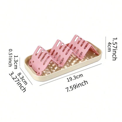 Panda Wave Soap Holder, Kitchen Countertop Draining Tray, Carbon Steel, Bathroom Soap Box Soap Storage Rack