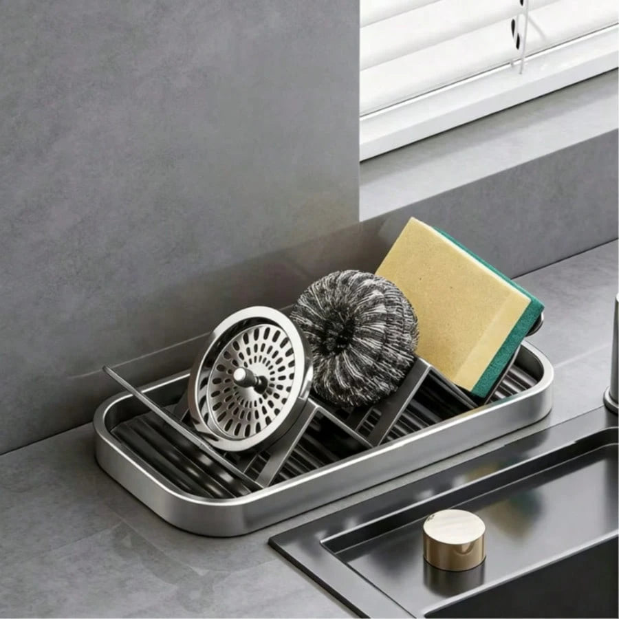 Panda Wave Soap Holder, Kitchen Countertop Draining Tray, Carbon Steel, Bathroom Soap Box Soap Storage Rack