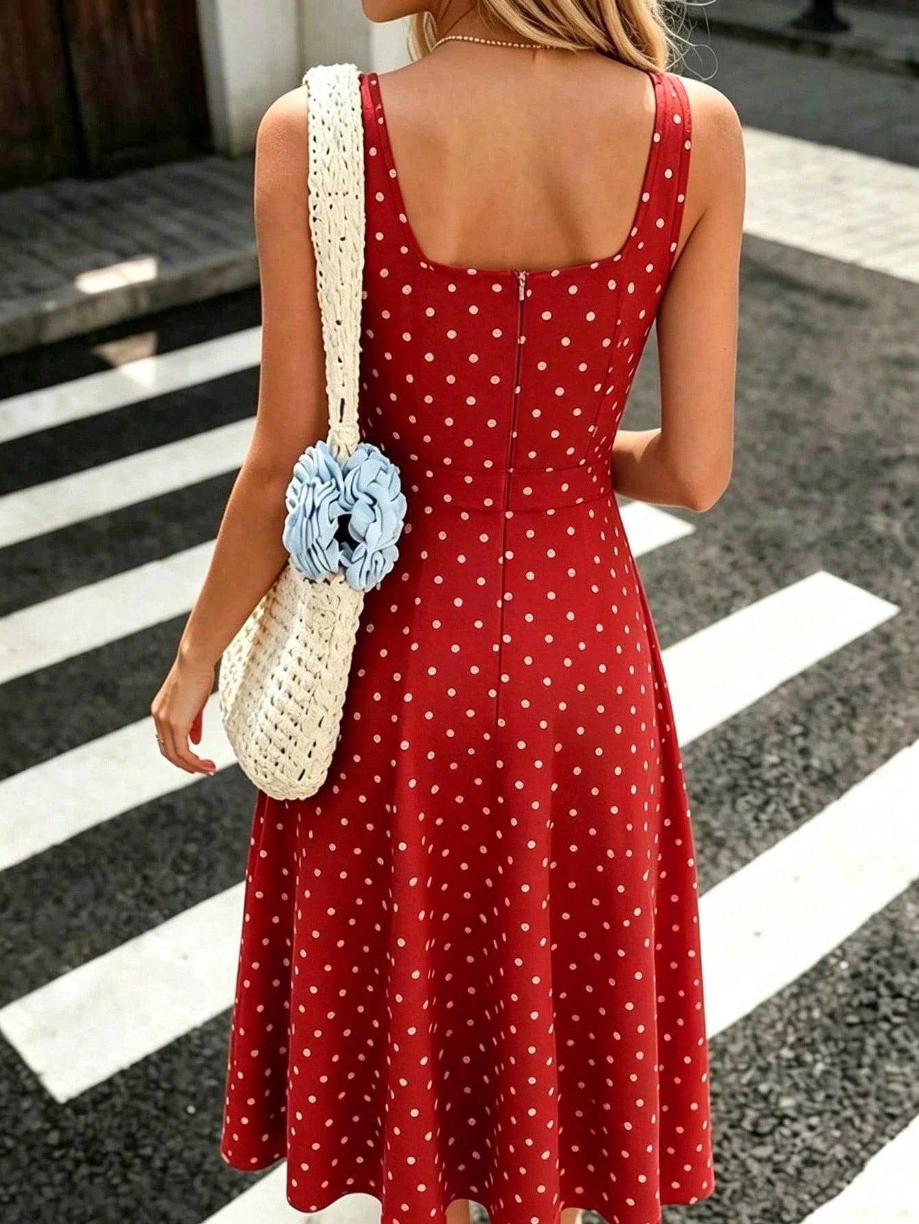 Pariaura Women's Fashion Elegant Printed Waist-Cinched Dress