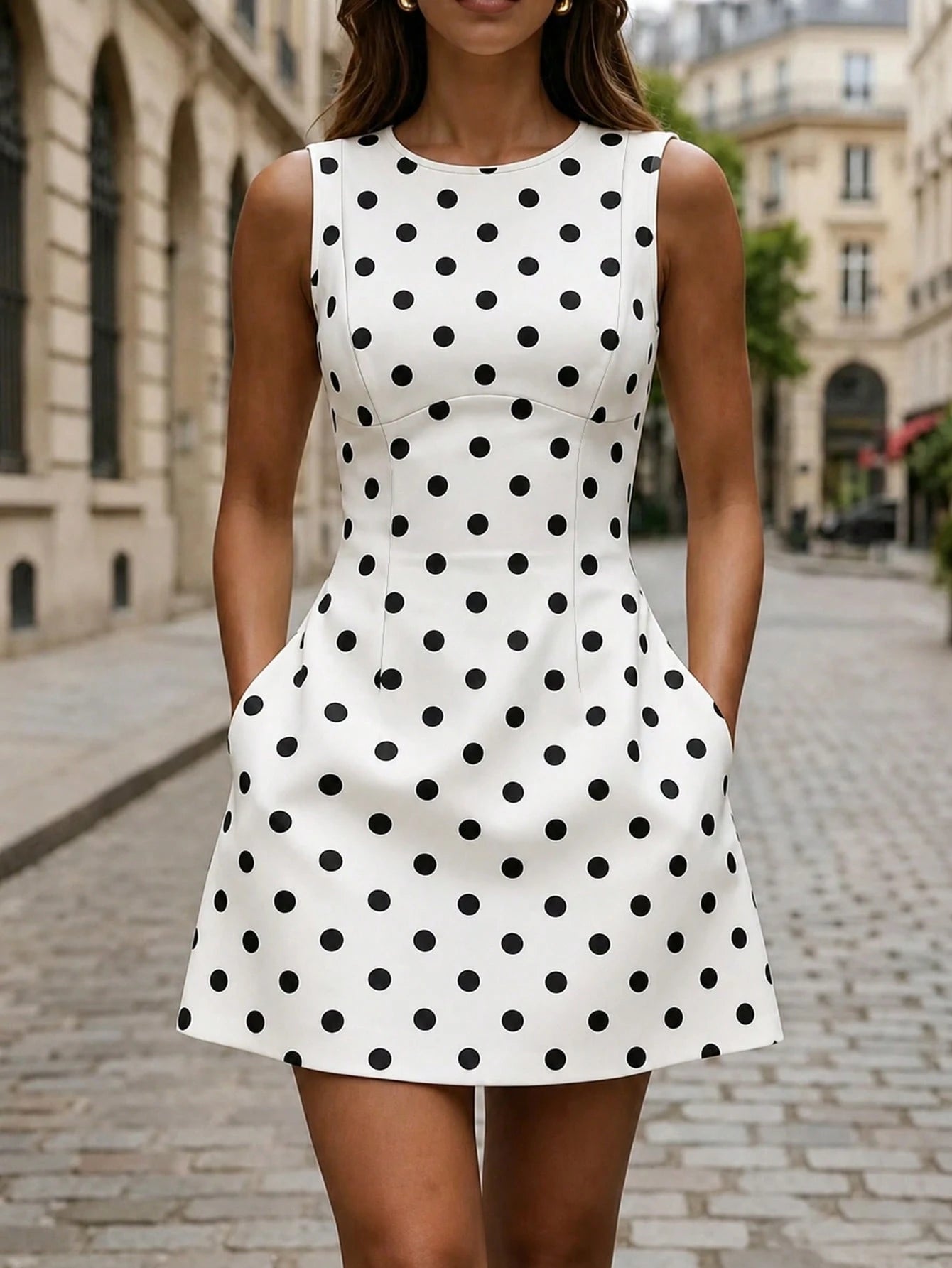 PariChic Women's New Spring/Summer Pale Yellow Waist-Defining Sleeveless Casual Vacation Holiday Daily Elegant Party Short Dress
