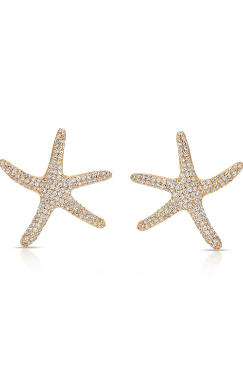 Pavè Starfish Earrings