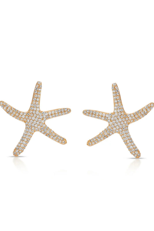 Pavè Starfish Earrings