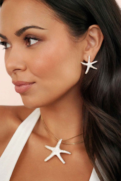 Pavè Starfish Earrings