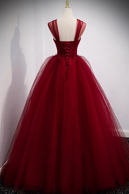 Peach Ball Gown with Off the Shoulder Top
