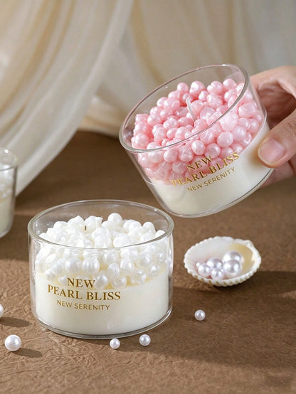 Pearl Granule Cup Wax Glass Jar Smokeless Aromatherapy Candle Wedding Favor Atmosphere Candle