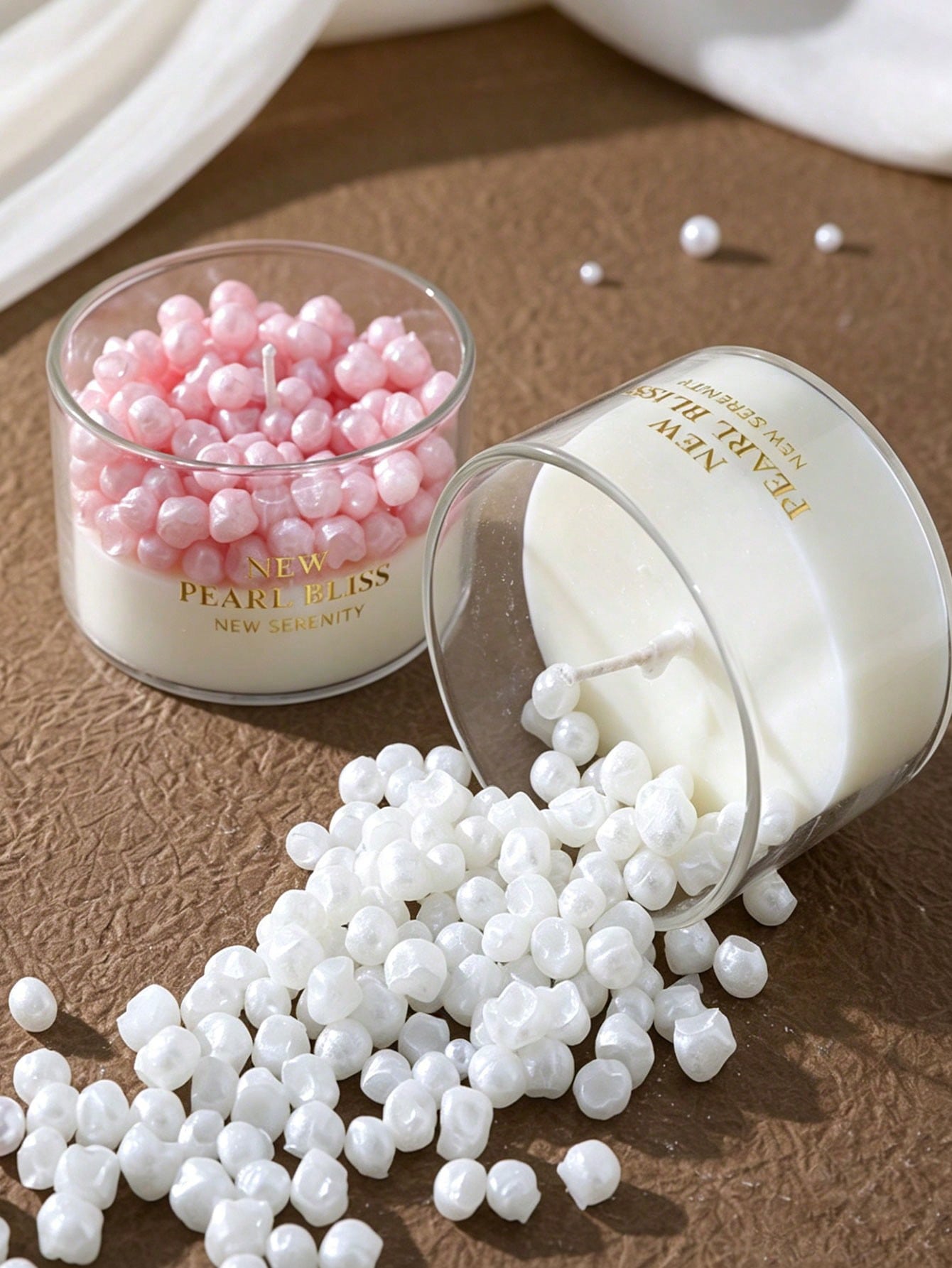 Pearl Granule Cup Wax Glass Jar Smokeless Aromatherapy Candle Wedding Favor Atmosphere Candle