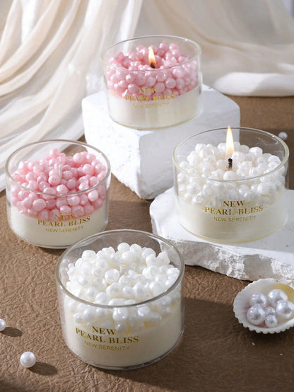 Pearl Granule Cup Wax Glass Jar Smokeless Aromatherapy Candle Wedding Favor Atmosphere Candle