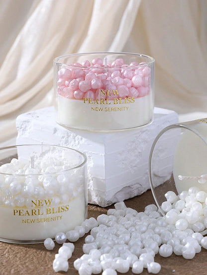 Pearl Granule Cup Wax Glass Jar Smokeless Aromatherapy Candle Wedding Favor Atmosphere Candle