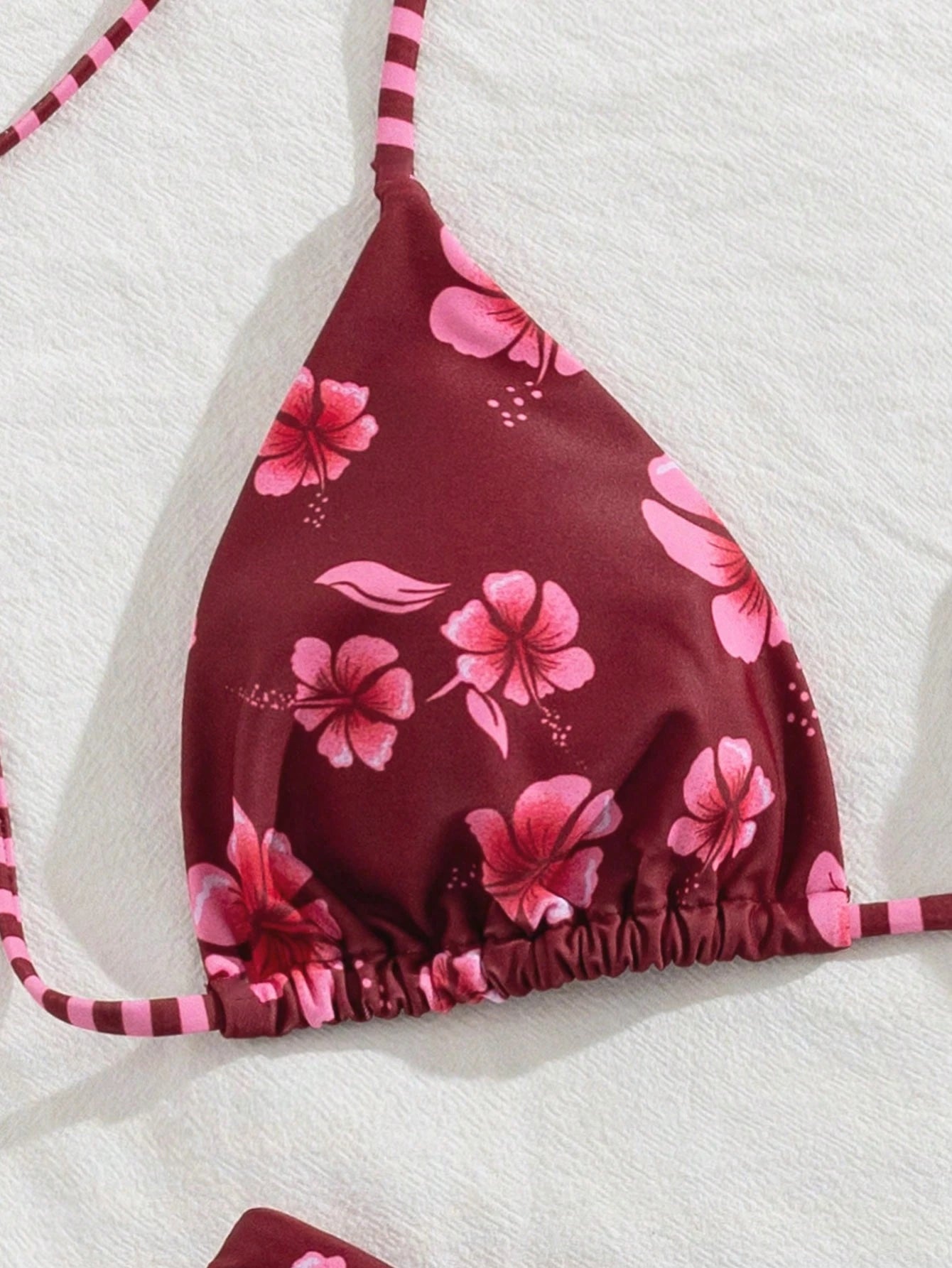 PEPPERMOLLY New Soft Printed Halter Tie Bikini Set, Elegant Sexy Women Beach Swimwear, Summer Beach Fashion Swimwear Vacation, Aesthetic