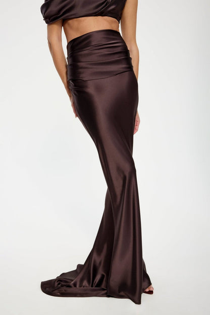 Perez Skirt - Chocolate - SHOPJAUS - JAUS