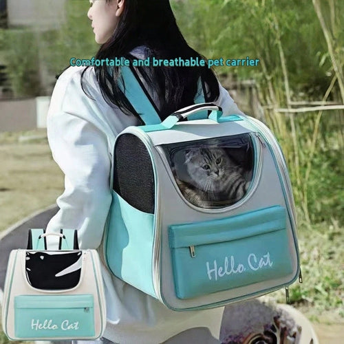 Pet Bag, Cat Backpack, Cat Backpack With Ventilated Design, Suitable For Carrying Kittens/Puppies, Pet Backpack For Camping/Outdoor Activities
