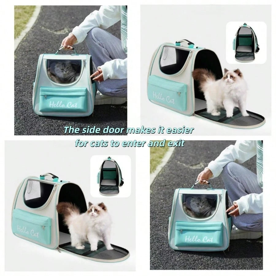 Pet Bag, Cat Backpack, Cat Backpack With Ventilated Design, Suitable For Carrying Kittens/Puppies, Pet Backpack For Camping/Outdoor Activities