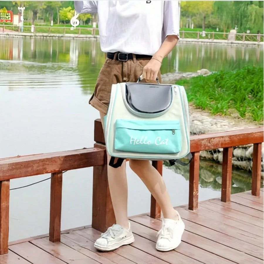 Pet Bag, Cat Backpack, Cat Backpack With Ventilated Design, Suitable For Carrying Kittens/Puppies, Pet Backpack For Camping/Outdoor Activities
