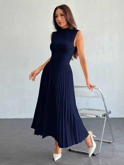 PETITE Women Elegant Pleated Tight-Fitting A-Line Dress,Business Casual Woman,Bohemia,Petite Women