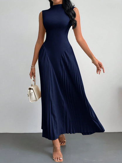 PETITE Women Elegant Pleated Tight-Fitting A-Line Dress,Business Casual Woman,Bohemia,Petite Women