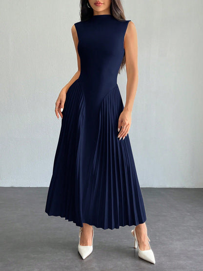 PETITE Women Elegant Pleated Tight-Fitting A-Line Dress,Business Casual Woman,Bohemia,Petite Women