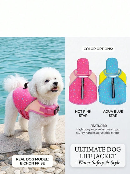 PETSIN Minimalist Puppy Paw Print Graphic Sports Style Lightweight Thin Summer Beach Swimwear, Protection Wear, In Europe And America, Can Be Used For Outdoor Walking, Leash, Pet Life Jacket & Swimsui