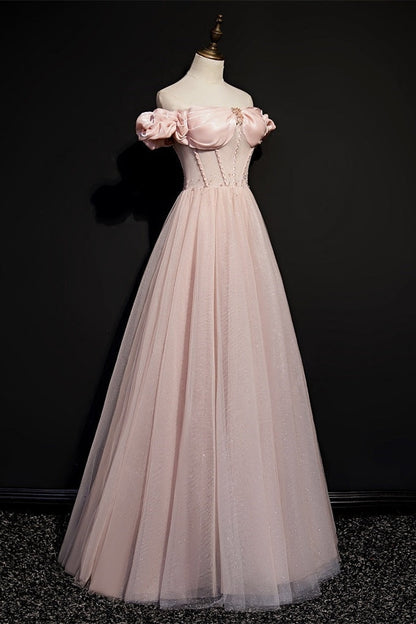 Pink Princess Dress with Off the Shoulder