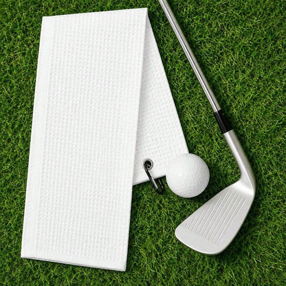 Pink Waffle Weave Golf Towel, 60cm X 40cm Printed Towel, High-Quality Golf Ball Towel, Quick-Dry, Highly Absorbent Waffle Weave Fabric, Easy To Clean, Machine Washable, Tri-Fold Portable Waffle Weave