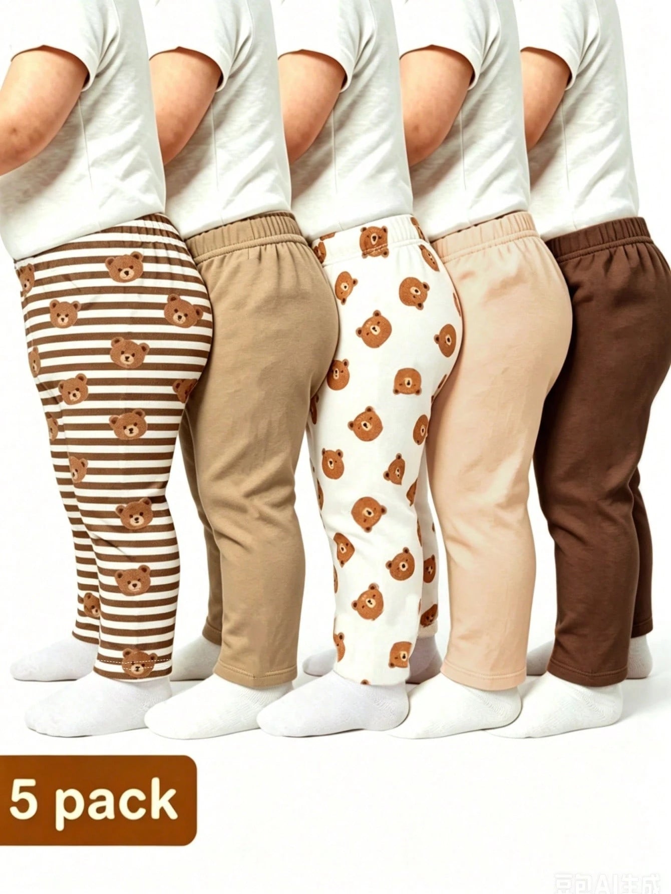 Playful Pals 2 Random Pieces From 5 Designs, Cute Clothing Comfortable Simple Soft Casual Cartoon Print, Cute Boys Pants Daily Wear, Boys Favorite Pattern Gift