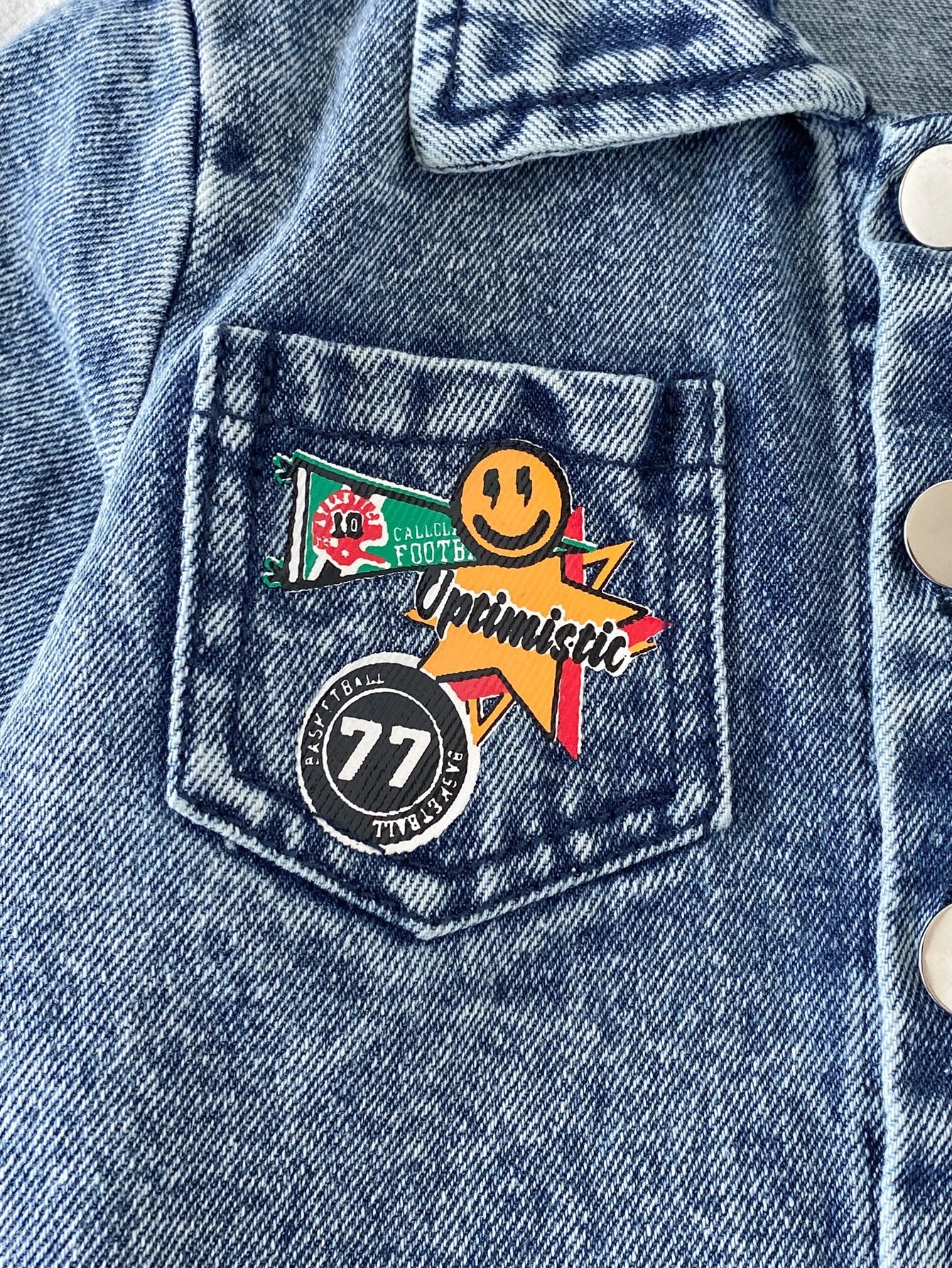 Playful Pals 2pcs/Set Baby Boy English Letter Print Rugby Sport Street Style Vintage Fashion Washed Denim Outfit, Turn-Down Collar Button-Up Long Pants, Korean Style Casual Denim Set With Pockets, Ver