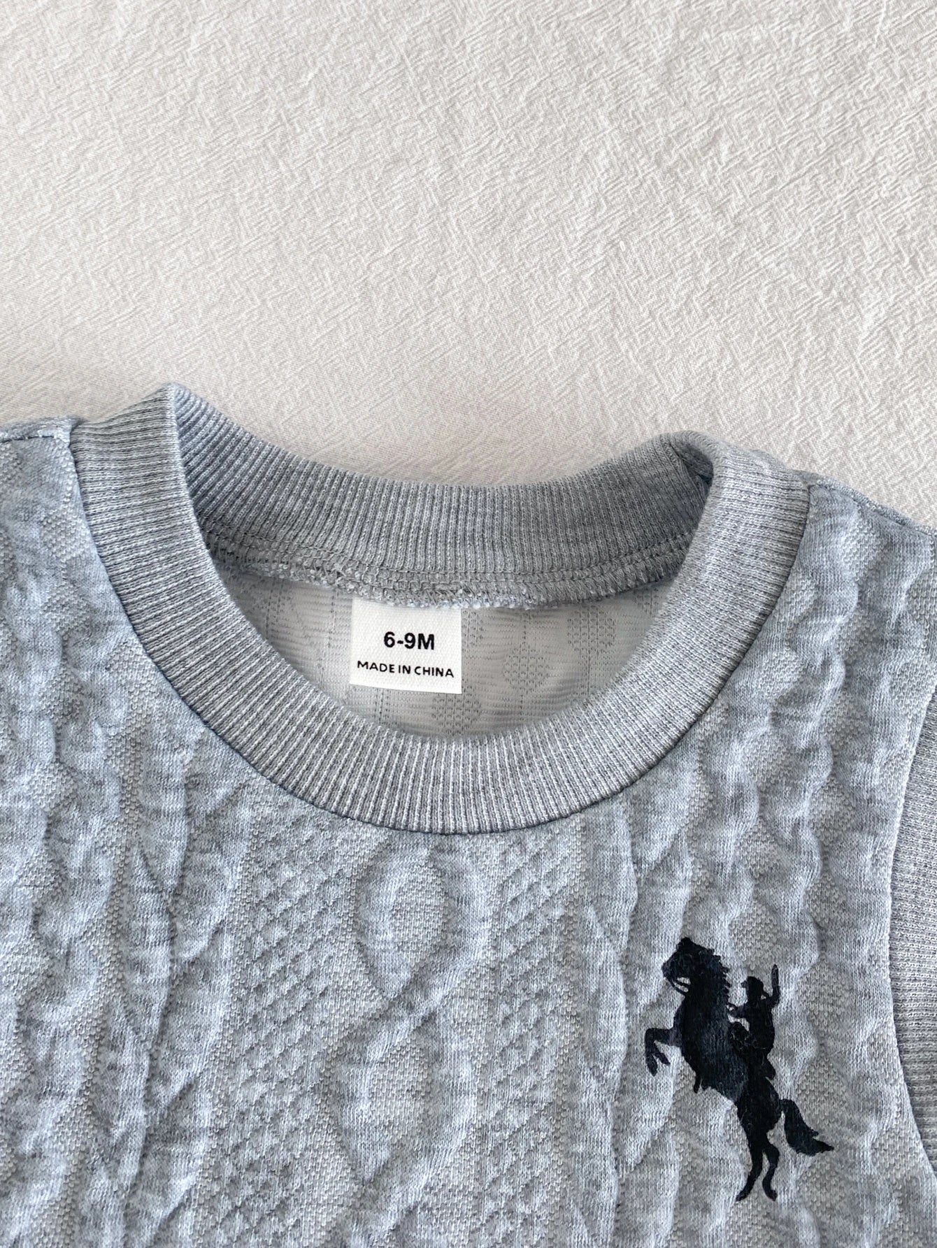 Playful Pals 3pcs Baby Boys Grey Animal Print Vest + Long Sleeve Striped Shirt + Denim Jeans Casual Outfit, Korean Vintage Versatile Animal Print Tank Top With Turn-Down Collar Single-Breasted T