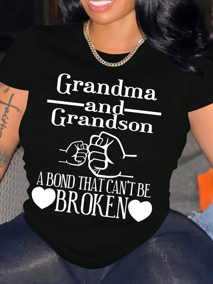 Plus Size Fist Bump Design Print V-Neck Casual T-Shirt