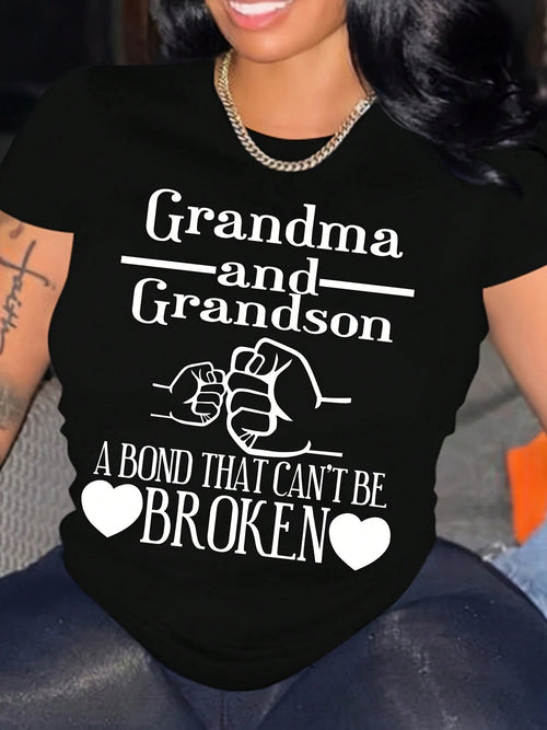 Plus Size Fist Bump Design Print V-Neck Casual T-Shirt
