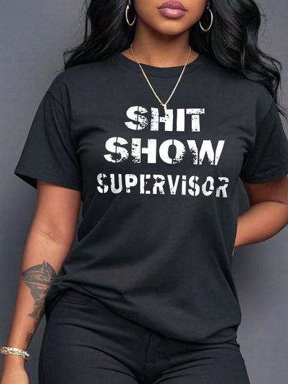 Plus Size Fist Bump Design Print V-Neck Casual T-Shirt