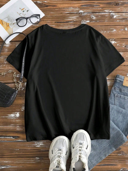 Plus Size "I Have Rabies" Bat Y2K Bizarre Black Humor Retro Graphic T-Shirt, Suitable For Everyday Wear, Gift For Her Casual Summer