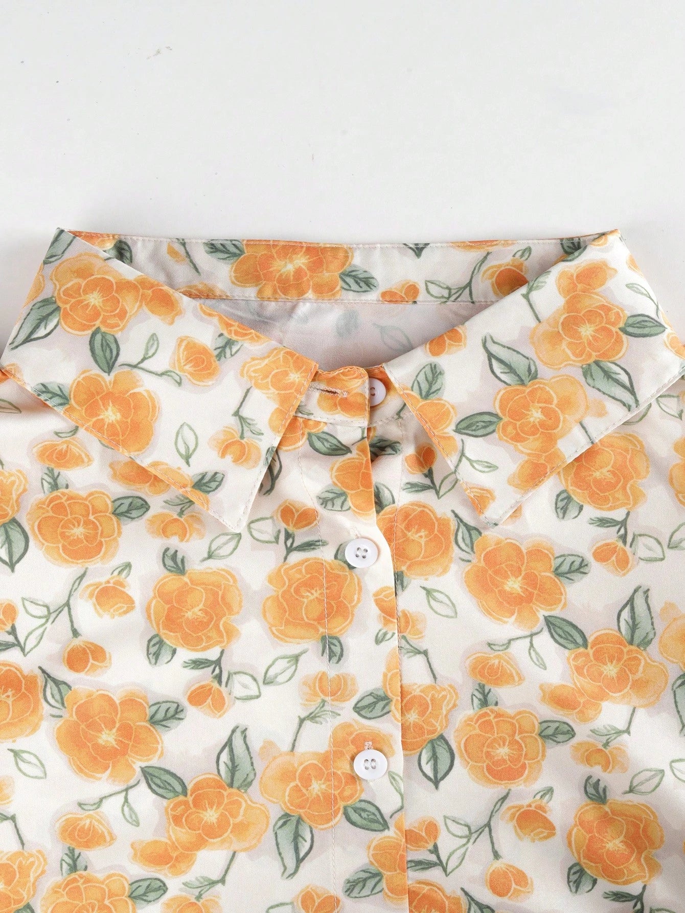 Plus Size Women Floral Print Ruffle Trim Short Sleeve Blouse Vacation Summer