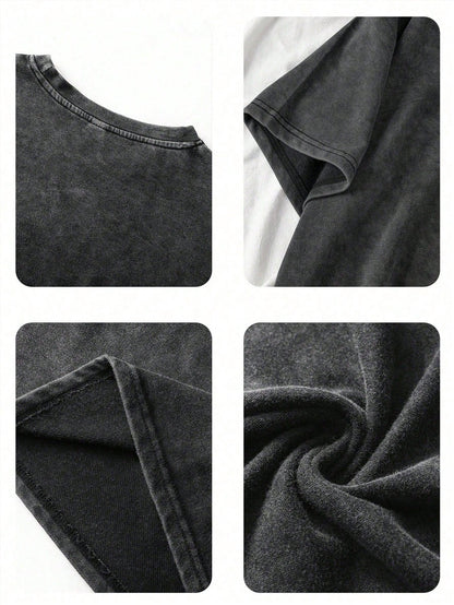 Plus Size Women's Casual Clothing, Snowflake Pattern Fabric, Comfortable Casual Top, Vintage T-Shirt, Spring/Summer/Autumn Plus Size Apparel