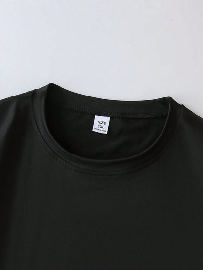 Plus Size Women's Casual Creative Cute Pink Bow & Letter Print Short Sleeve Top Black Summer
