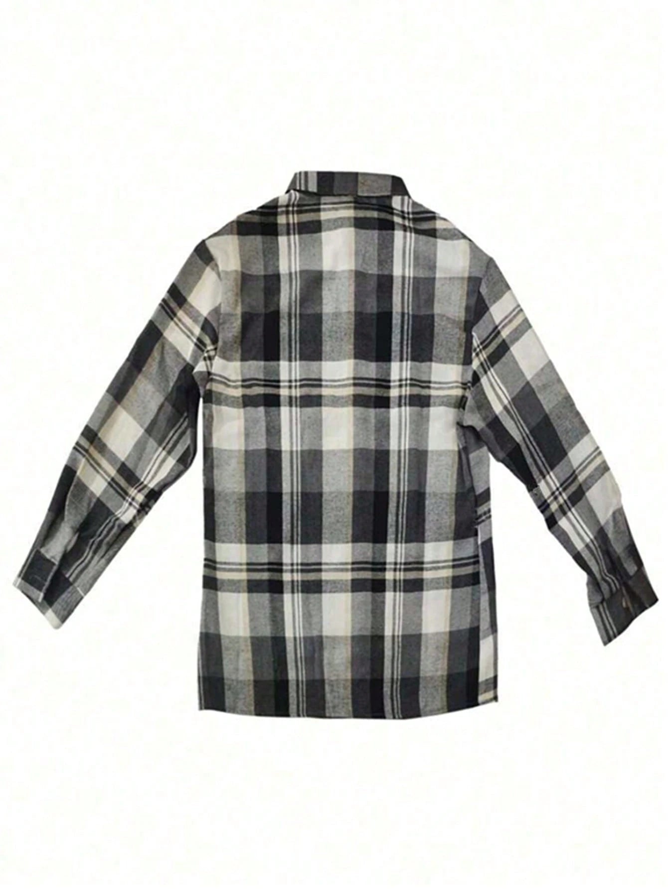 Plus Size Women's Classic Plaid Collar Long Sleeve Shirt Casual Pink Spring