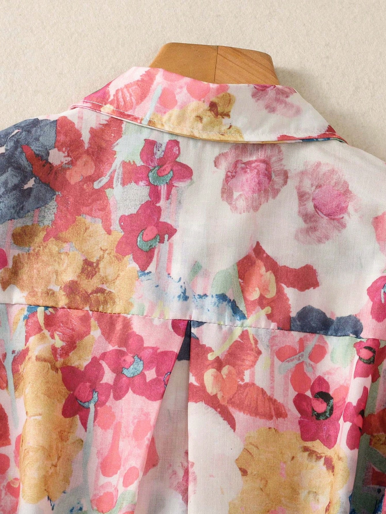 Plus Size Women's Floral Print Short Sleeve Shirt, Casual Top For Daily, Travel, Spring Summer Fall, Summer Vacation Outfits, Summer Tops