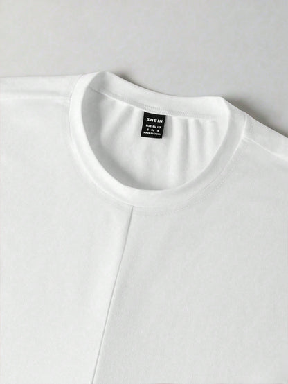 Plus Size Women Summer Simple Solid Color Round Neck Criss-Cross Hem Top